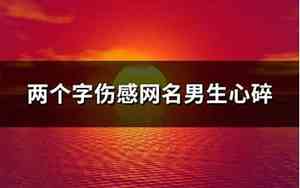 2字伤感网名