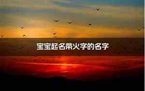 火男宝宝名字