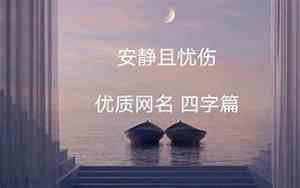 伤感网名4个字