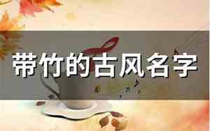 带竹的网名
