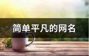 平凡的网名