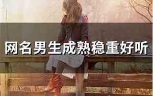 男生网名成熟