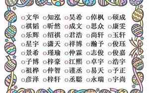 有哪几个好名字男的