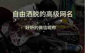 潇洒网名