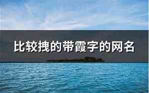带霞的网名