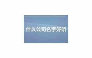 城北是什么公司名字好听