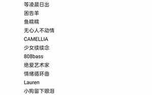 好听的一字网名