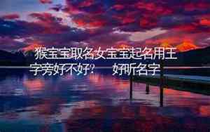 猴宝宝起姓名字