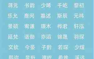 父辈那些好听的名字