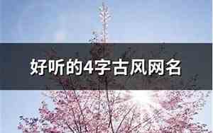 好听的4字网名