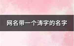 涛的网名