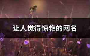 惊艳的网名