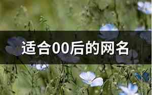 00后的网名