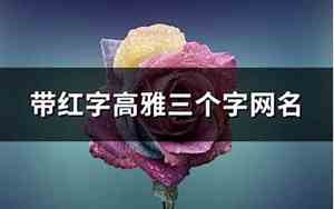 带红字网名