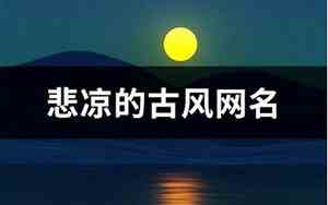 悲凉的网名