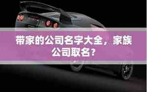 家族消费公司名字大全