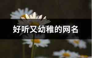 幼稚的网名