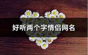 两个字的网名优雅好听
