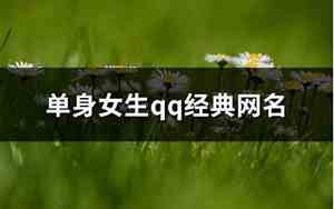 单身网名女生