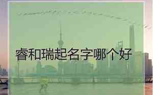 带瑞字的网名