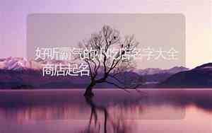 好听霸气的店名字大全