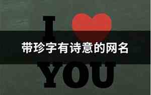 带珍字的网名