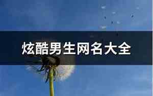 炫酷男生网名