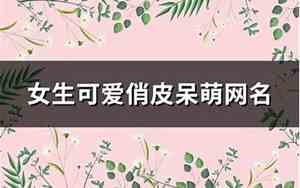 呆萌网名