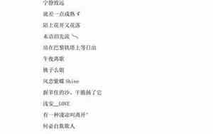 成熟个性网名