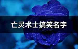 亡灵术士带什么名字好听