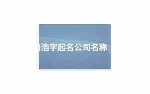 公司起名浩字