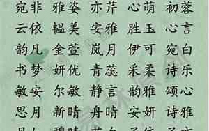 好听古风宝宝名字女孩