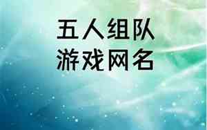 组队网名