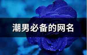 潮男网名