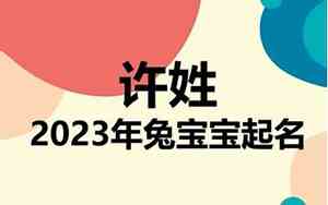 许姓兔年宝宝名字女孩