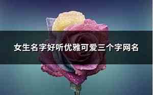 好听难写的女生名字可爱