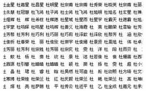杜姓男孩好名字大全集