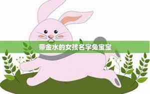兔宝宝名字带金水
