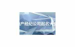 新疆房地产公司起名大全