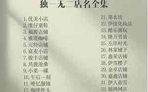 店名创意名字关于宝宝