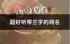 带兰的网名霸气名字