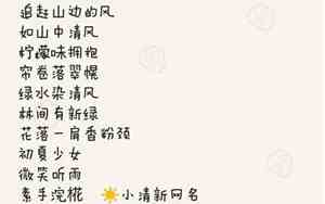 小女孩网名