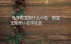 兔年宝宝小名搞笑名字