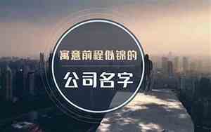 公司起名找个寓意好的字