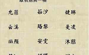 冷门好名好听可爱的名字