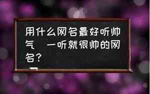用什么网名好