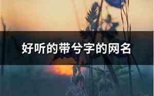 兮字网名