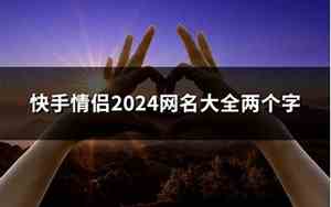快手情侣网名