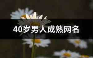 40岁男人网名
