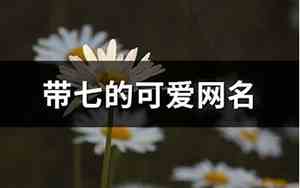 带七字的网名